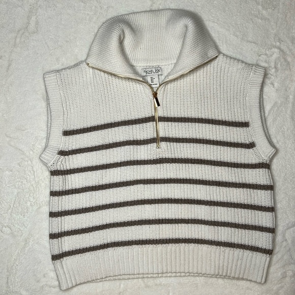 Rachel Zoe Sweater Knit Vest Cap Sleeves Size L - Picture 1 of 5